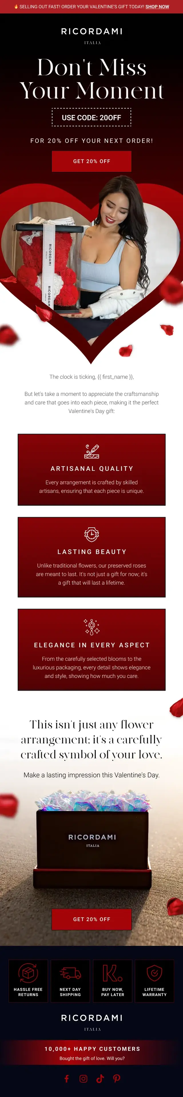 Cart abandonment email design